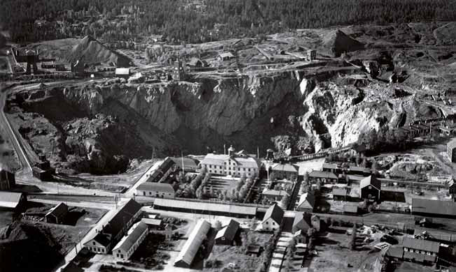 Falu gruva på 1950-talet.